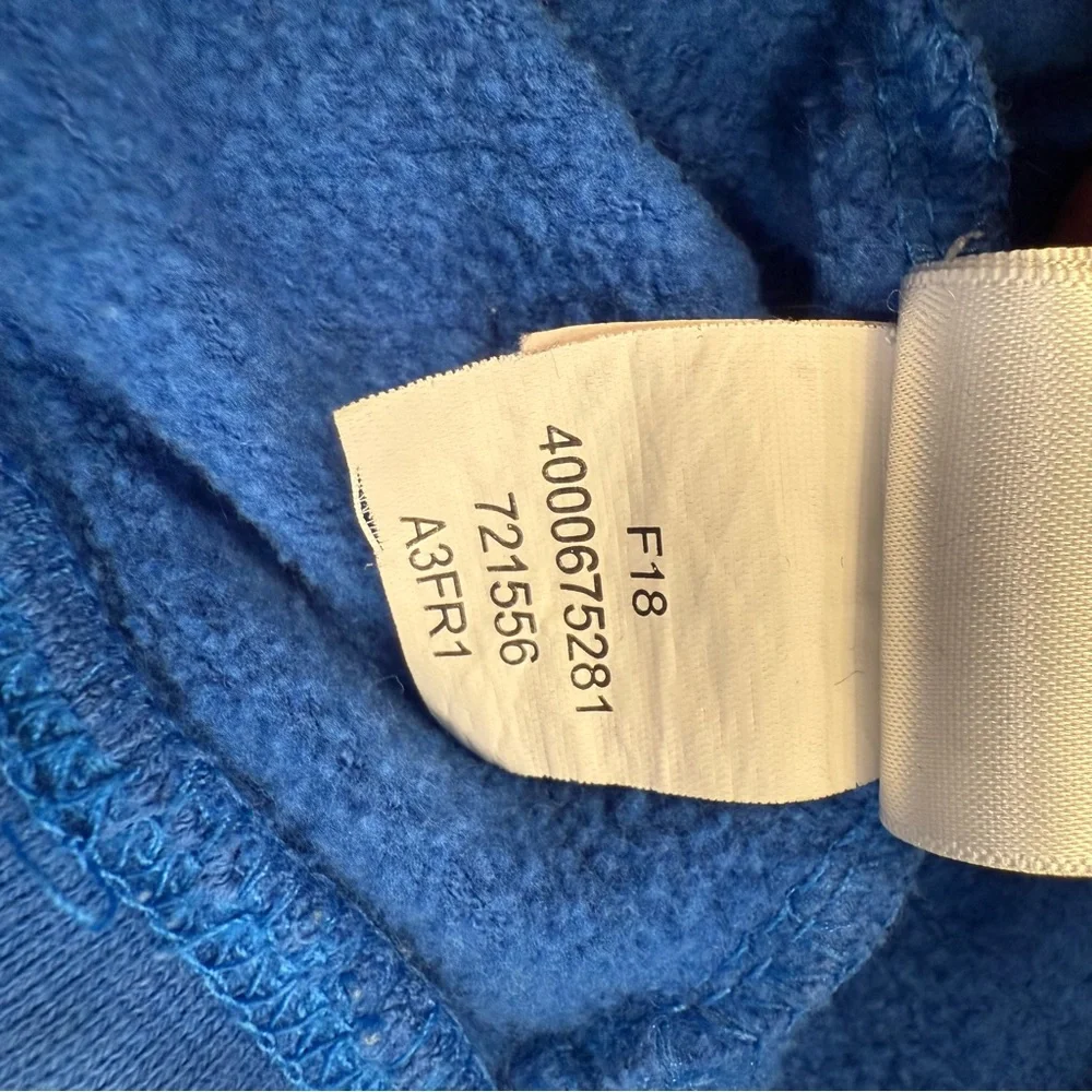 The North Face Blue Logo Hoodie Pullover Fleece Mens Medium - Picture 11 of 13